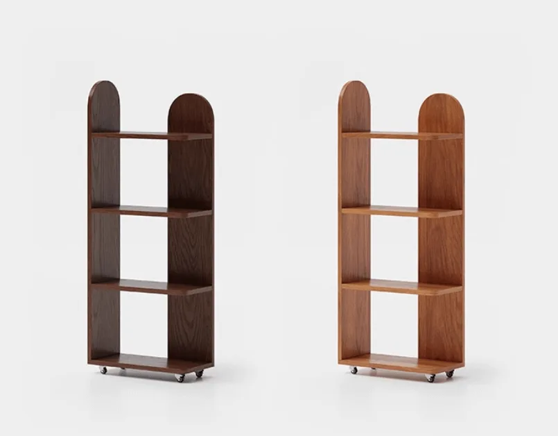 Green movable solid wood display stand, customized commercial display stand — view 4