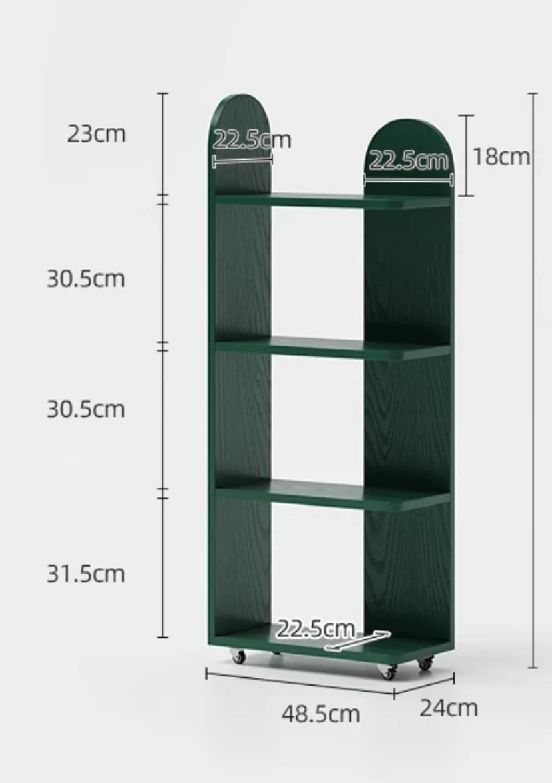 Green movable solid wood display stand, customized commercial display stand — view 7