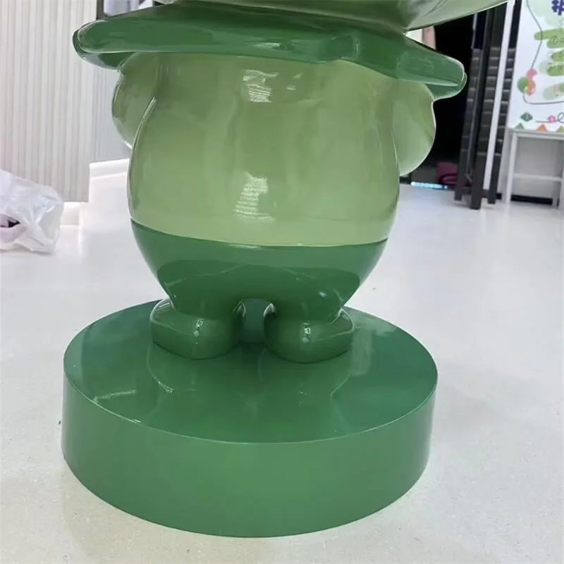 Green-Pink Flower Fairy Fiberglass Cartoon Sculpture, Commercial Space IP Decorative Ornament — view 3