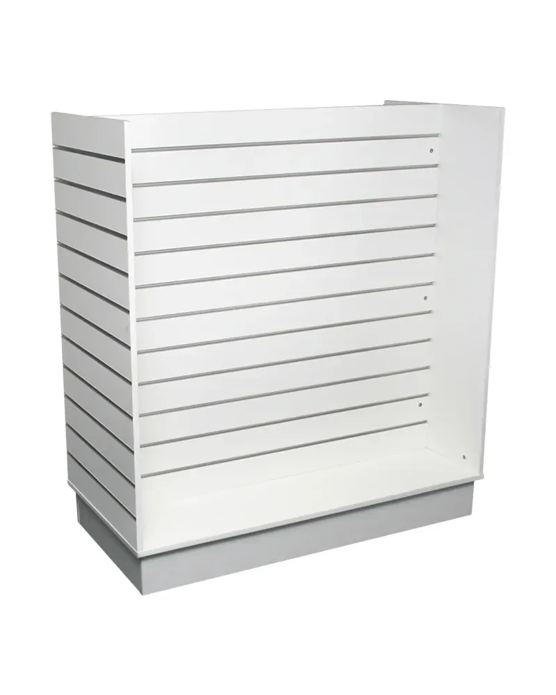 H Slatwall Gondolas Black, White ,Gery Slatwall Shelving Units For Retail Shop — view 4