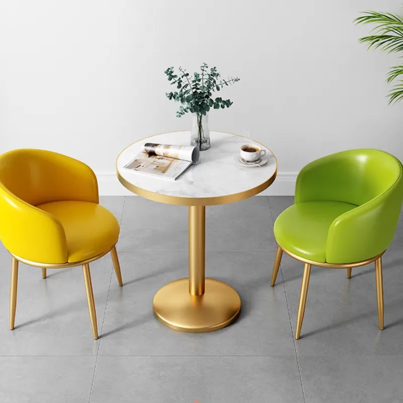Hair salon reception table and chair & coffee shop dedicated small dining table