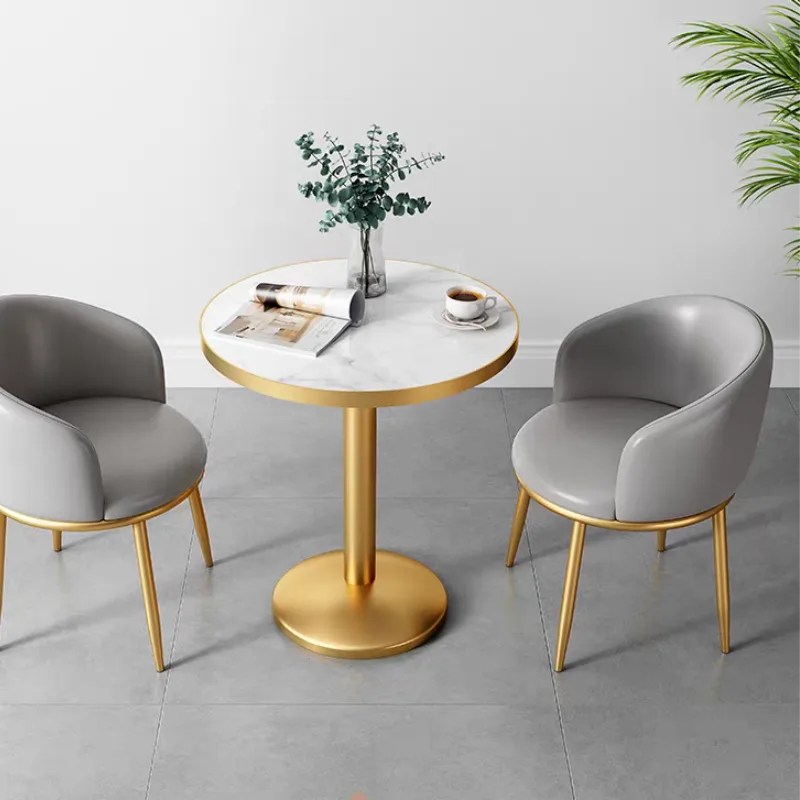 Hair salon reception table and chair & coffee shop dedicated small dining table — view 3
