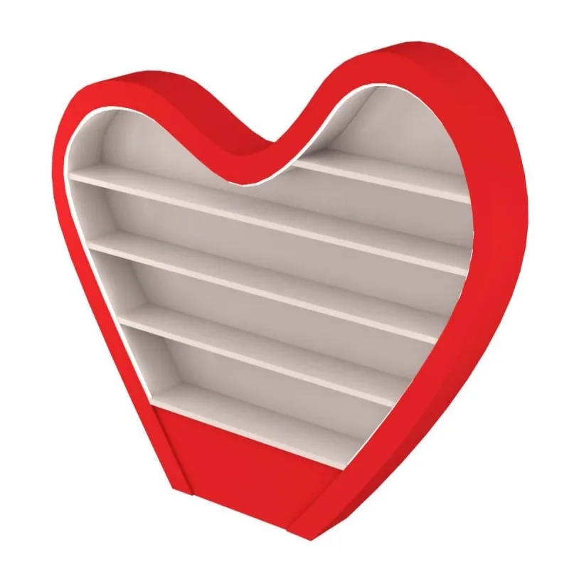Heart shaped candy display cabinet Candy store furniture for sale