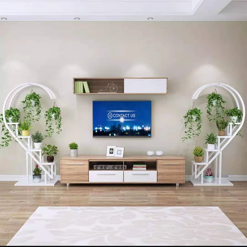 Heart Shaped Plant Display Stand Custom Simple Storage Rack for sale — view 4