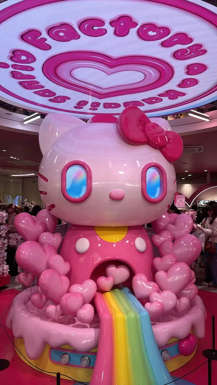Hello Kitty Fiberglass Sculpture for Sanrio-Themed Attractions
