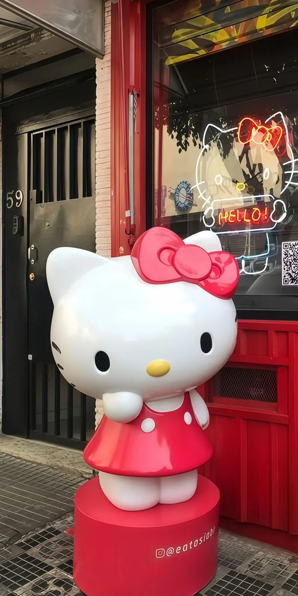 Hello Kitty Fiberglass Statue for Storefront & Cute Themed Decor — view 2