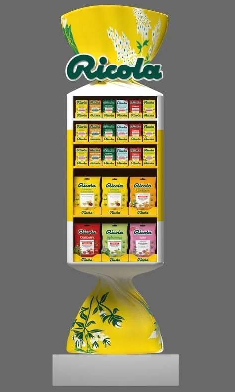 Herb Bag Shaped Floor POP Display Stand