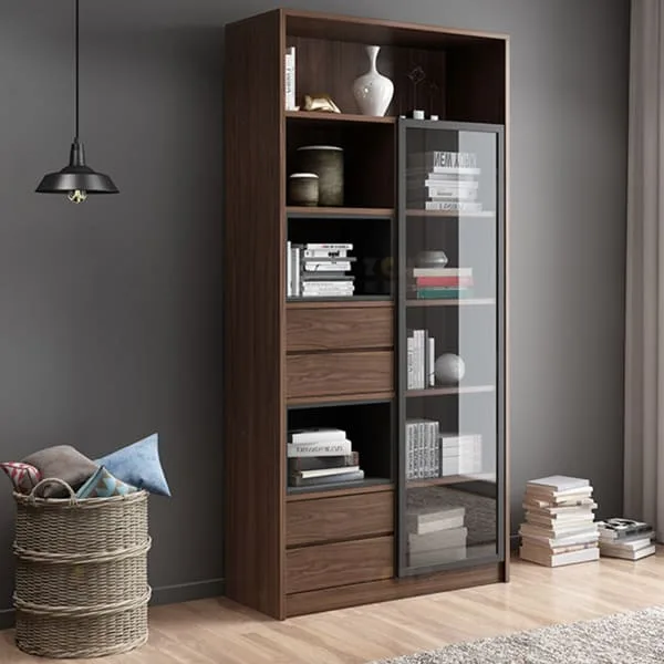 High end and minimalist bookshelf Dust-proof bookshelf for storage in the study room — view 5