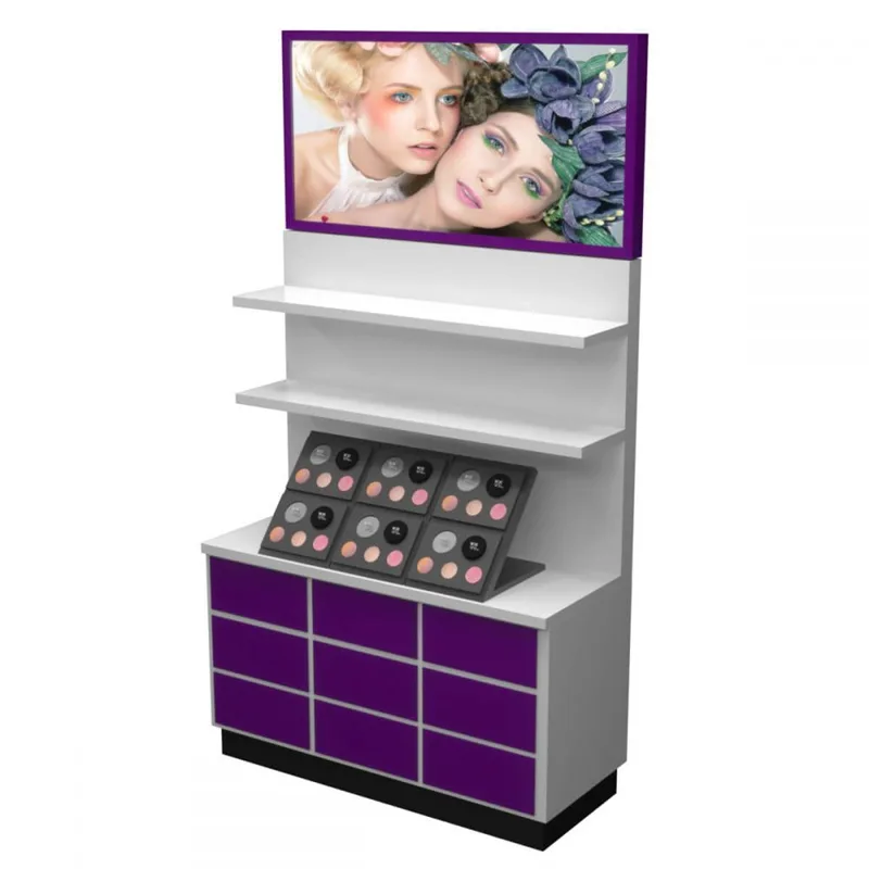High-end cosmetic display cabinet retail shelf wall cabinet for sale