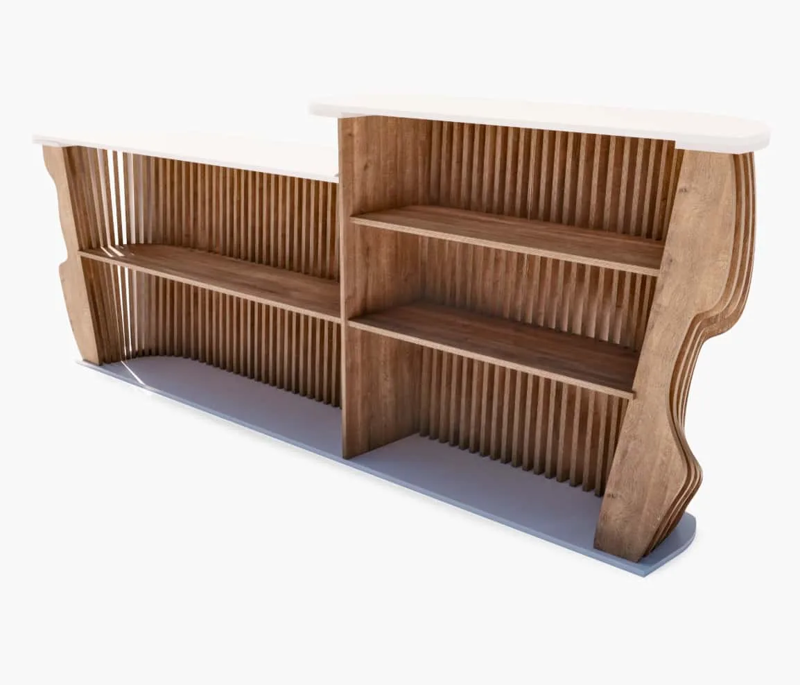 High-End Design Standing Parametric Reception Counter & Front Desk — view 5