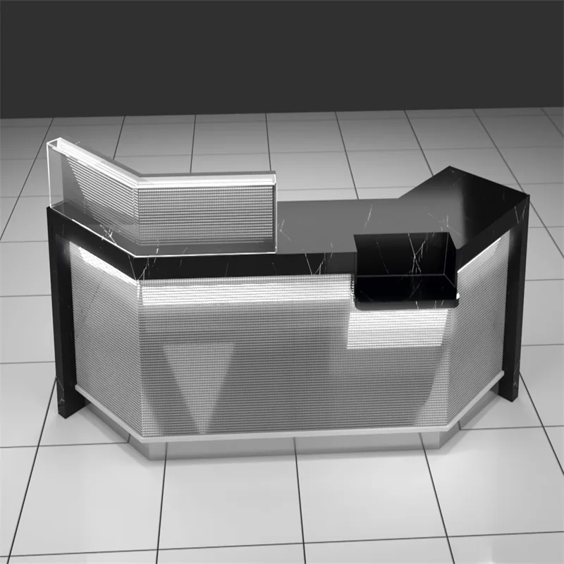 High-end Hotel Reception Desk Design Customized Reception Counter — view 3