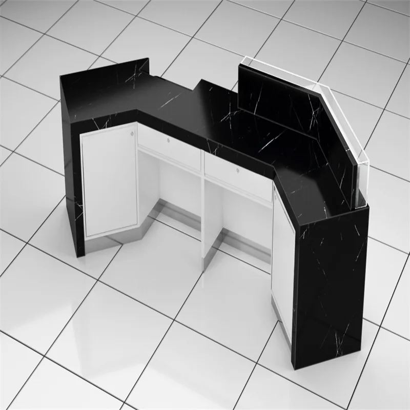 High-end Hotel Reception Desk Design Customized Reception Counter — view 4