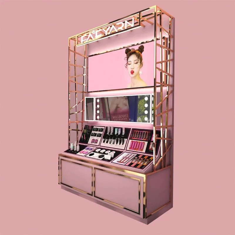 High end lipstick display shelf Cosmetics display stand for sale — view 3