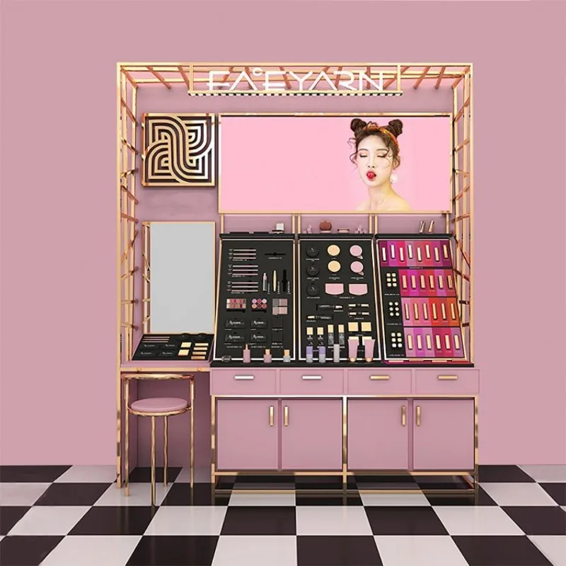 High end lipstick display shelf Cosmetics display stand for sale — view 4