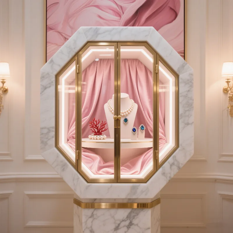 High end luxury display cabinet Jewelry display cabinet for sale — view 3