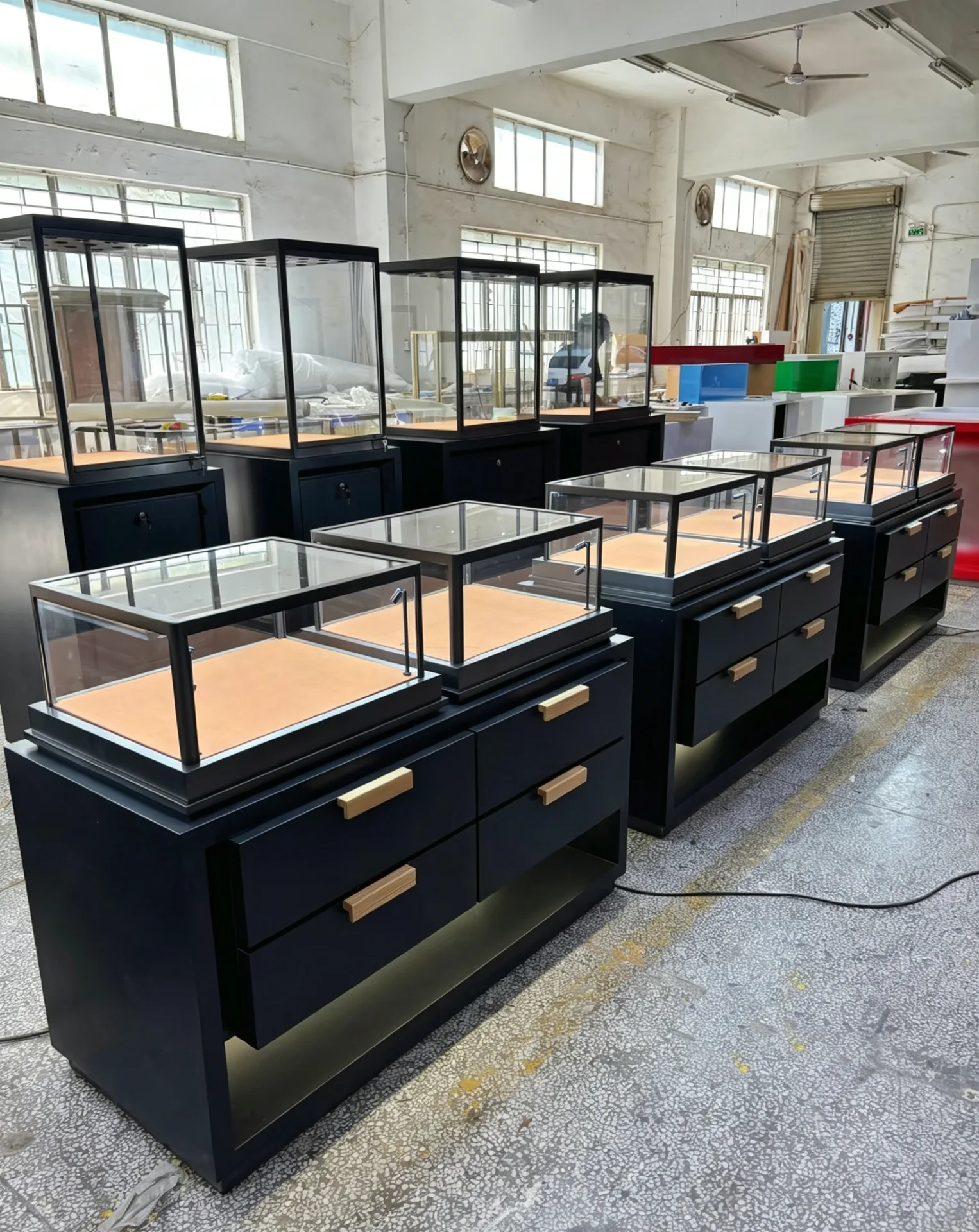 High-End Matte Black Jewelry Display Cabinets | Gallery-Style Retail Fixtures — view 2