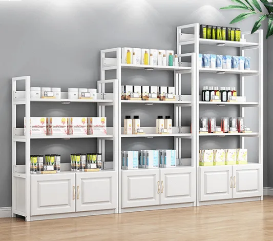 High-end Retail Display Shelves Layered Cosmetic Display Racks on Sale — view 3