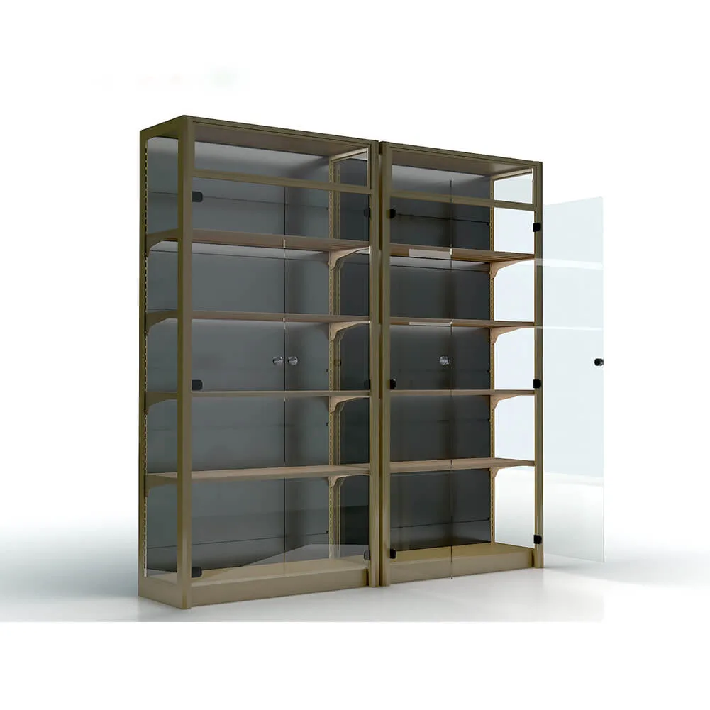 High glass red wine display cabinet Wall mounted glass display cabinet — view 3