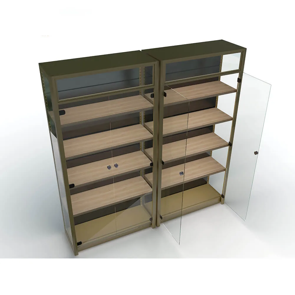 High glass red wine display cabinet Wall mounted glass display cabinet — view 4