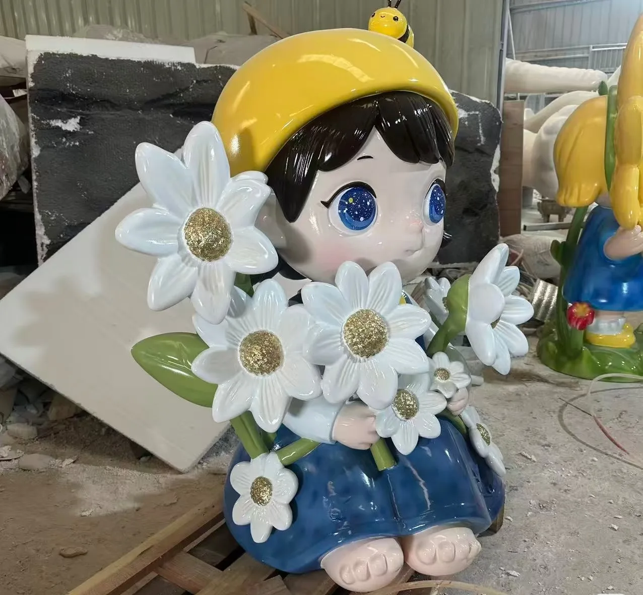 High-Quality Cartoon Girl FRP Sculpture | Ideal for Brand & Photo Spots — view 2
