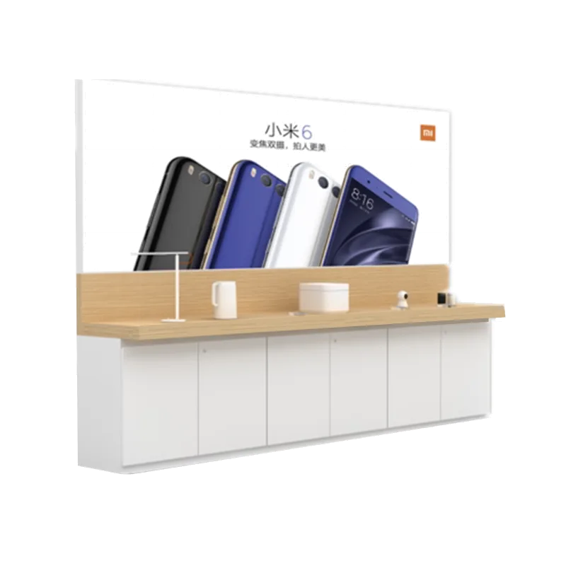 High Quality CellPhone Display Table Design Wooden Mobile Phone Display Desk on Sale — view 2
