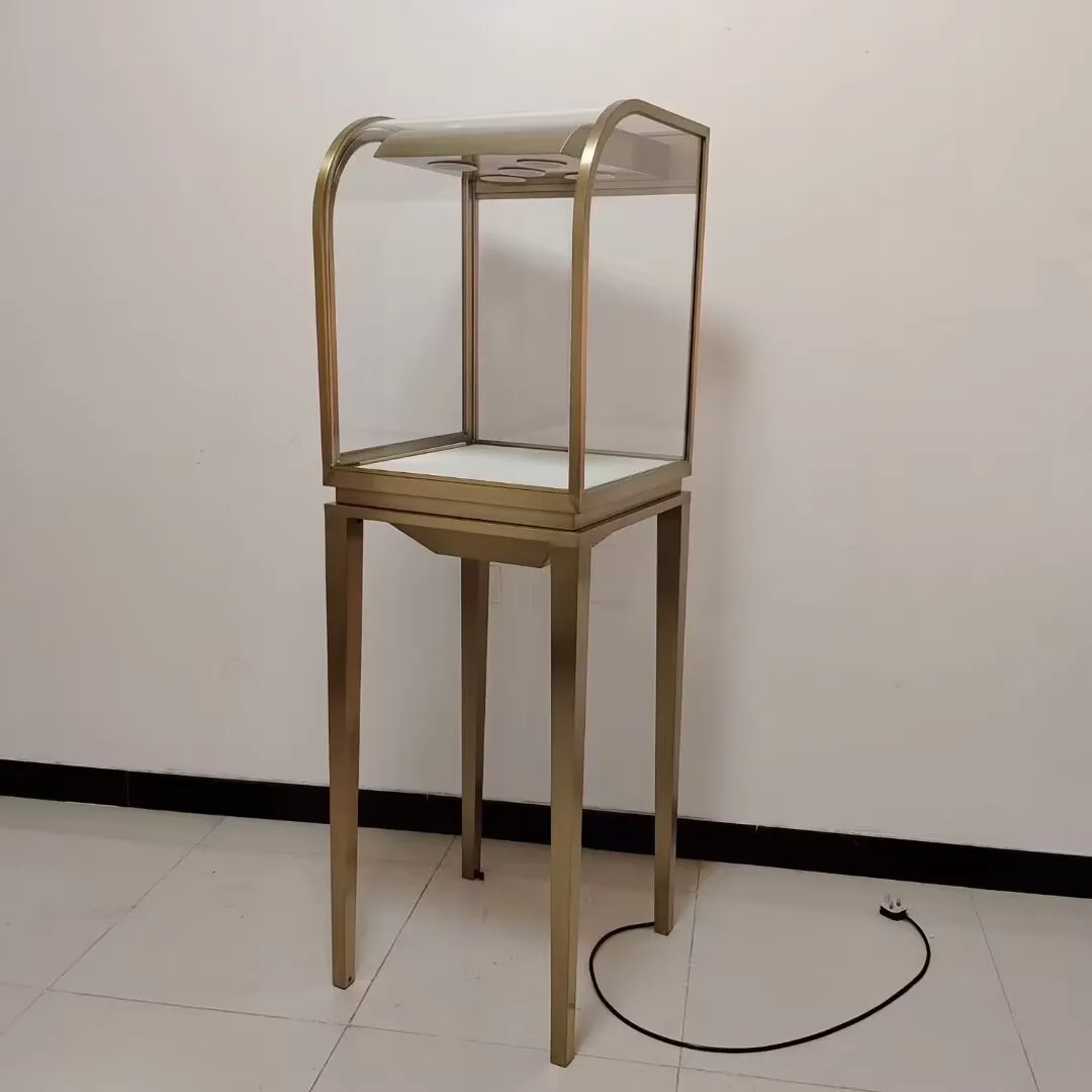 High-quality standing jewelry cabinet stainless steel display stand for sale