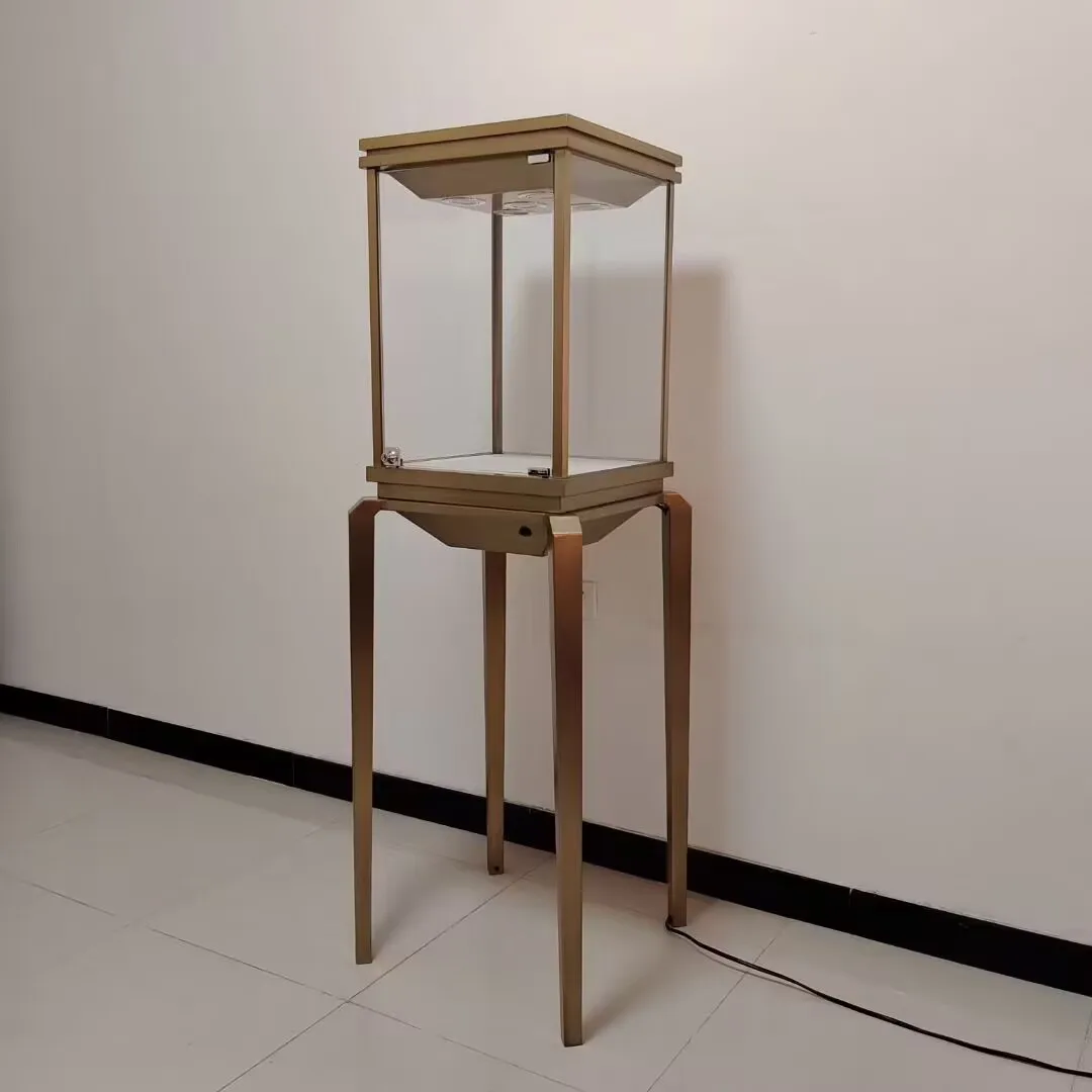 High-quality standing jewelry cabinet stainless steel display stand for sale — view 3