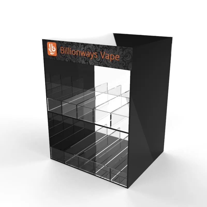 High Quality Vape Display Showcase Design Charming Retail Display Cases on Sale — view 4