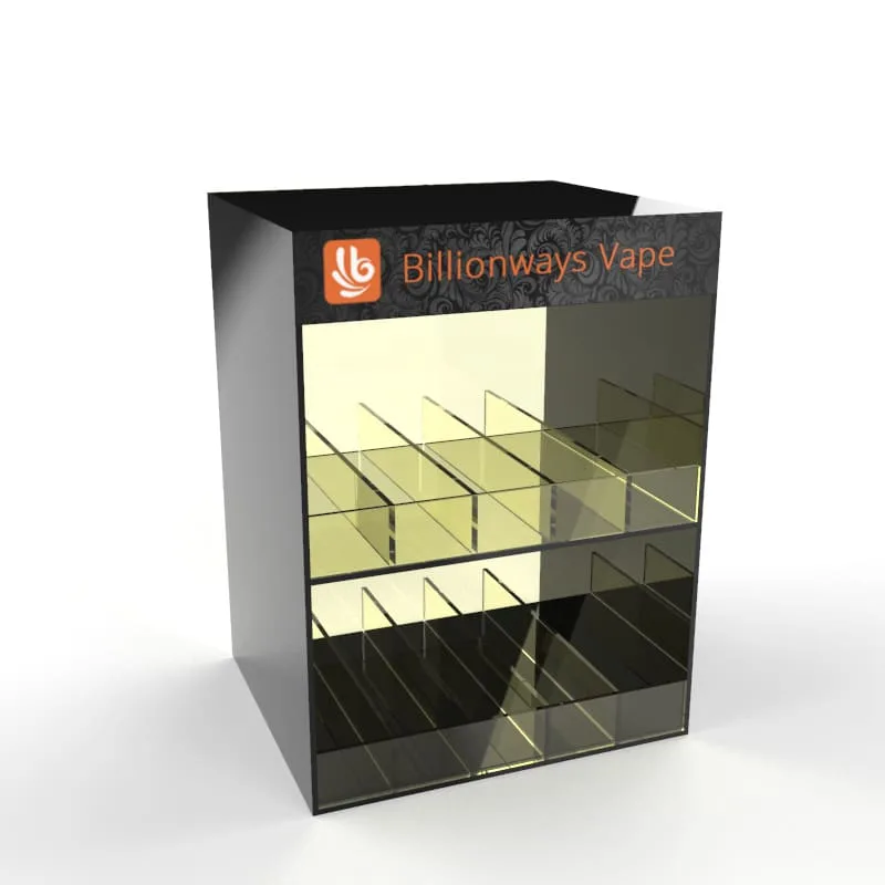 High Quality Vape Display Showcase Design Charming Retail Display Cases on Sale — view 5