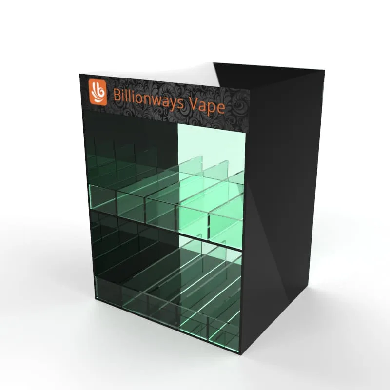 High Quality Vape Display Showcase Design Charming Retail Display Cases on Sale — view 3