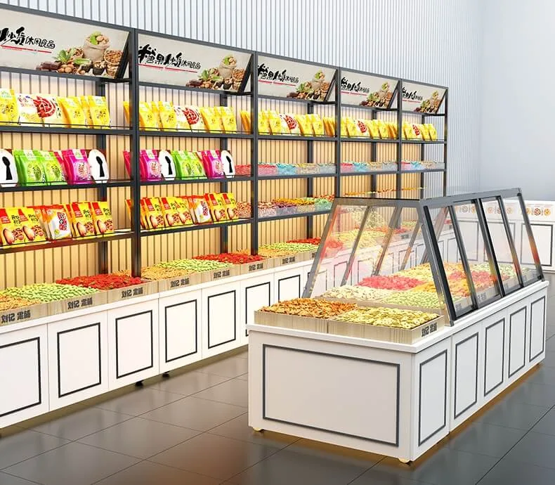 Hot selling bread display stand design food retail rack in bakery — view 3