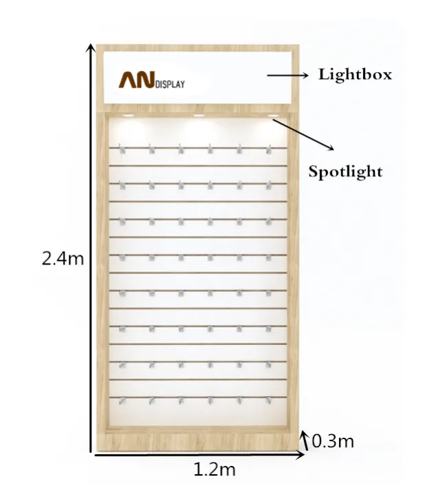 Hot selling food retail display stand with spotlights and super storage space — view 5