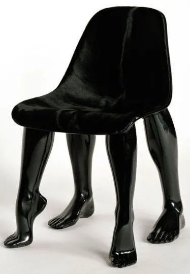 Human Leg Fiberglass Chair for Surrealist & Artistic Interior Design — view 2