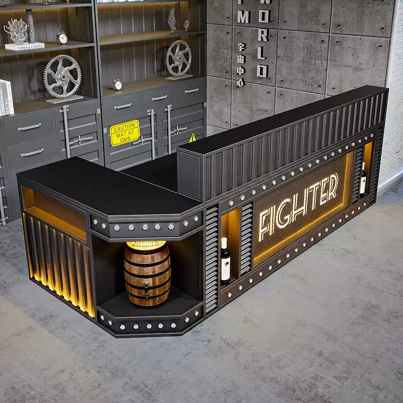 Industrial Vintage Bar & Reception Counter | Product Introduction — view 4
