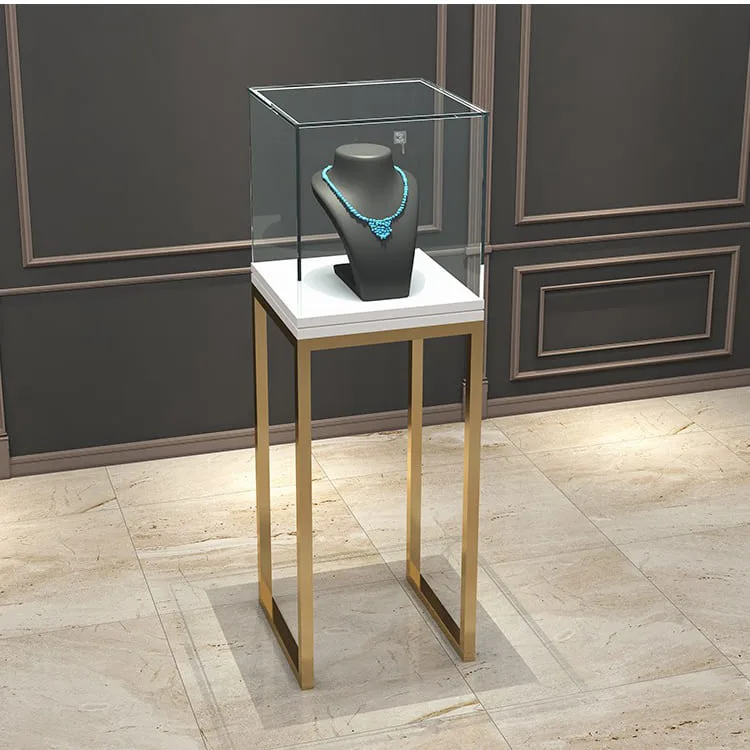 Jewelry display showcase in jewelry stores with black or white flannel — view 5