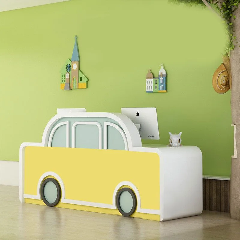 Kindergarten&Early Education Center Front Desk Cute Car shaped Reception Desk — view 3