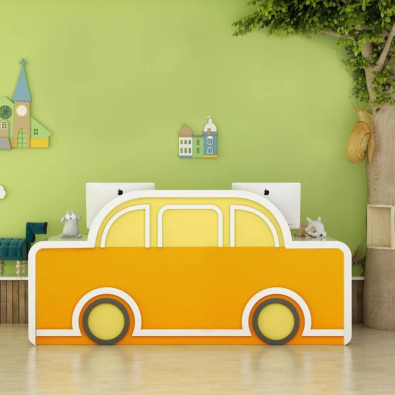 Kindergarten&Early Education Center Front Desk Cute Car shaped Reception Desk — view 4