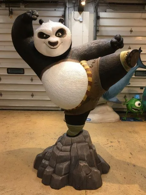Kung Fu Panda Fiberglass Sculpture for Theme Parks & Fan Events