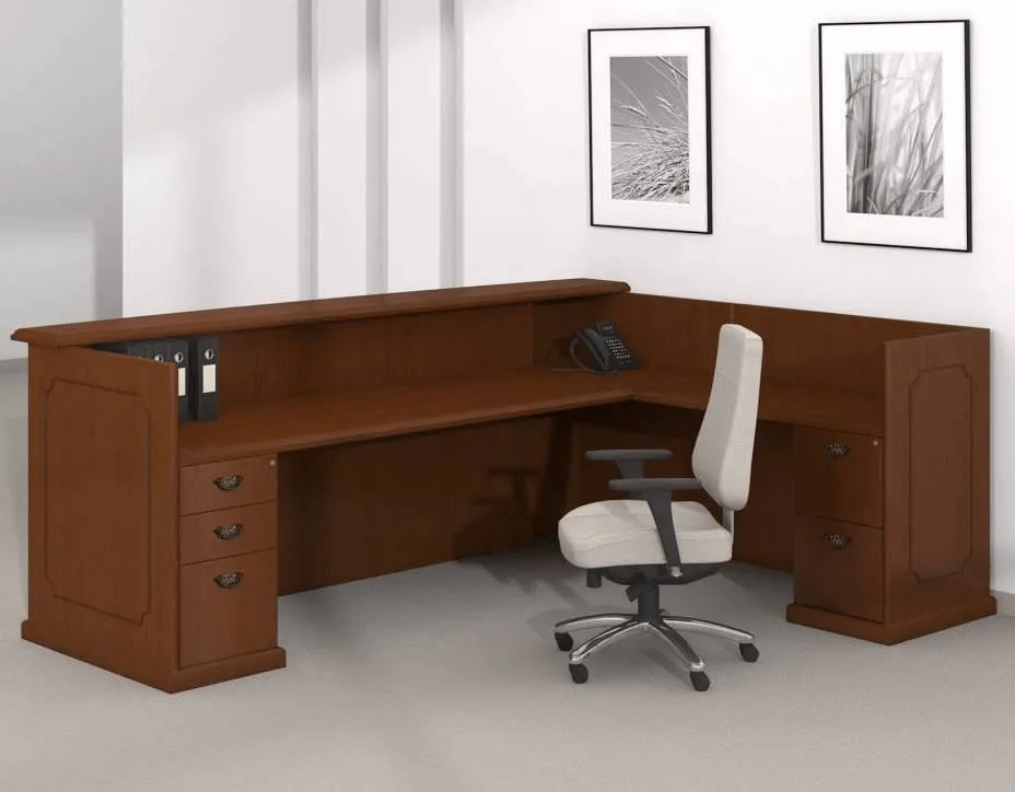 L shaped reception desk design office executive reception desk for sale — view 3