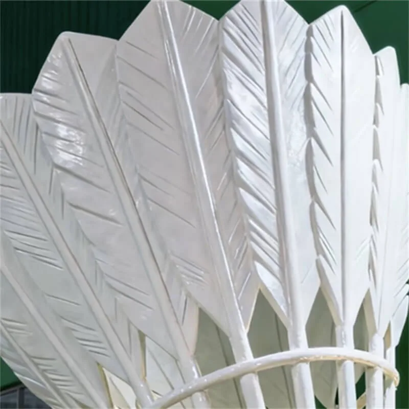Large Fiberglass Badminton Sculpture | Sports Venue Outdoor Landscape Badminton Sculpture | Custom Sports-Themed Badminton Decor — view 3