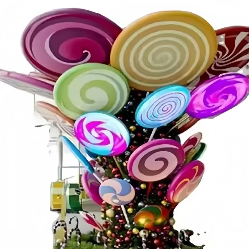 Large Swirl Lollipop Candy Statue Decor For Shop Mall Display Prop — view 4