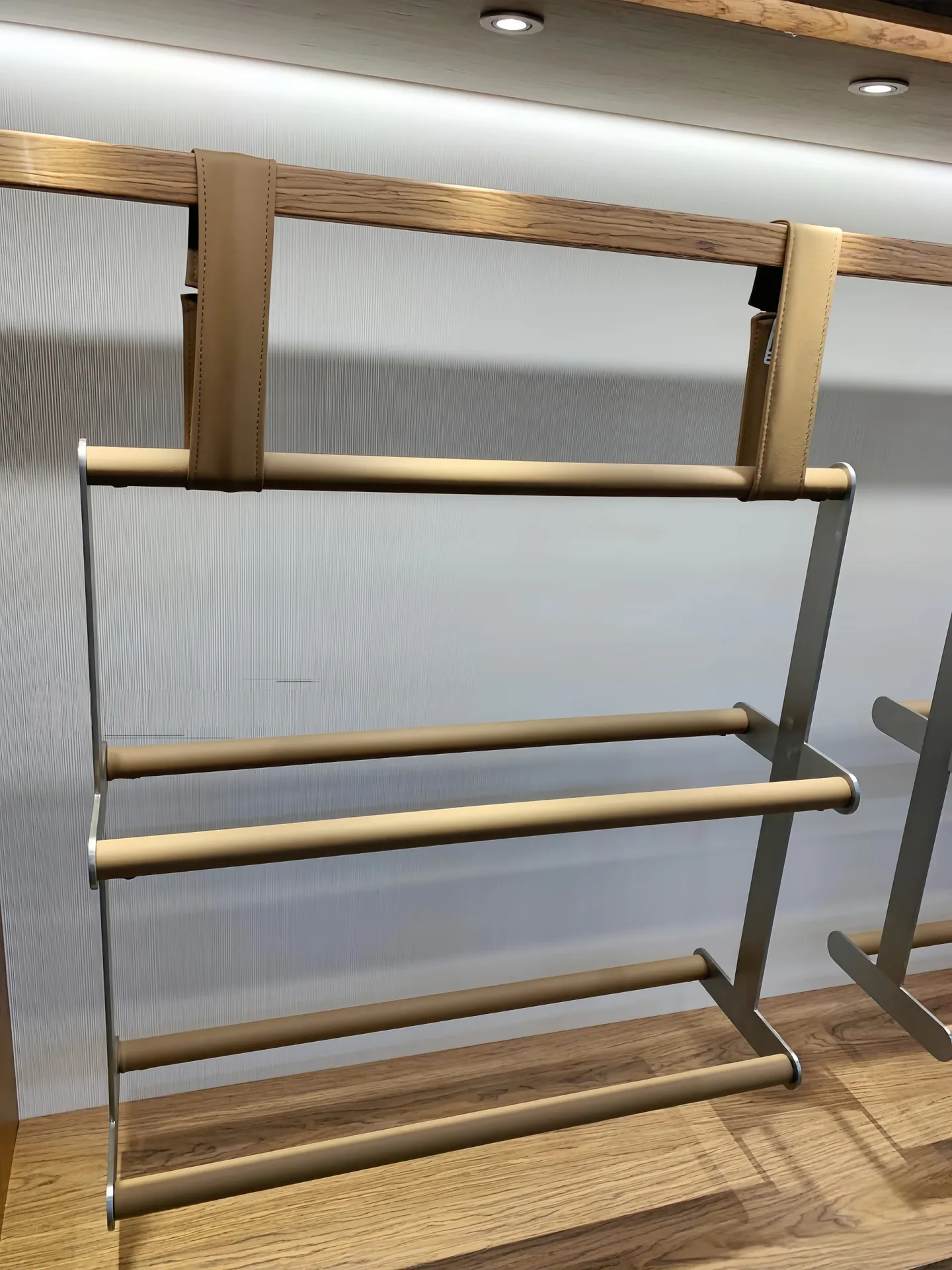 Layered Rod Wooden Jewelry Display Cabinet With LED Lights — view 4