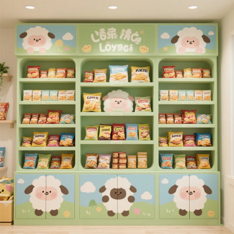 Lazy Sheep style Snack Display Shelf Retail Store Display Shelf — view 3