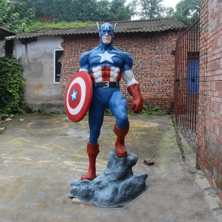 Life-Size Captain America Fiberglass Sculpture for Mall & Game Hall Ornament — view 3