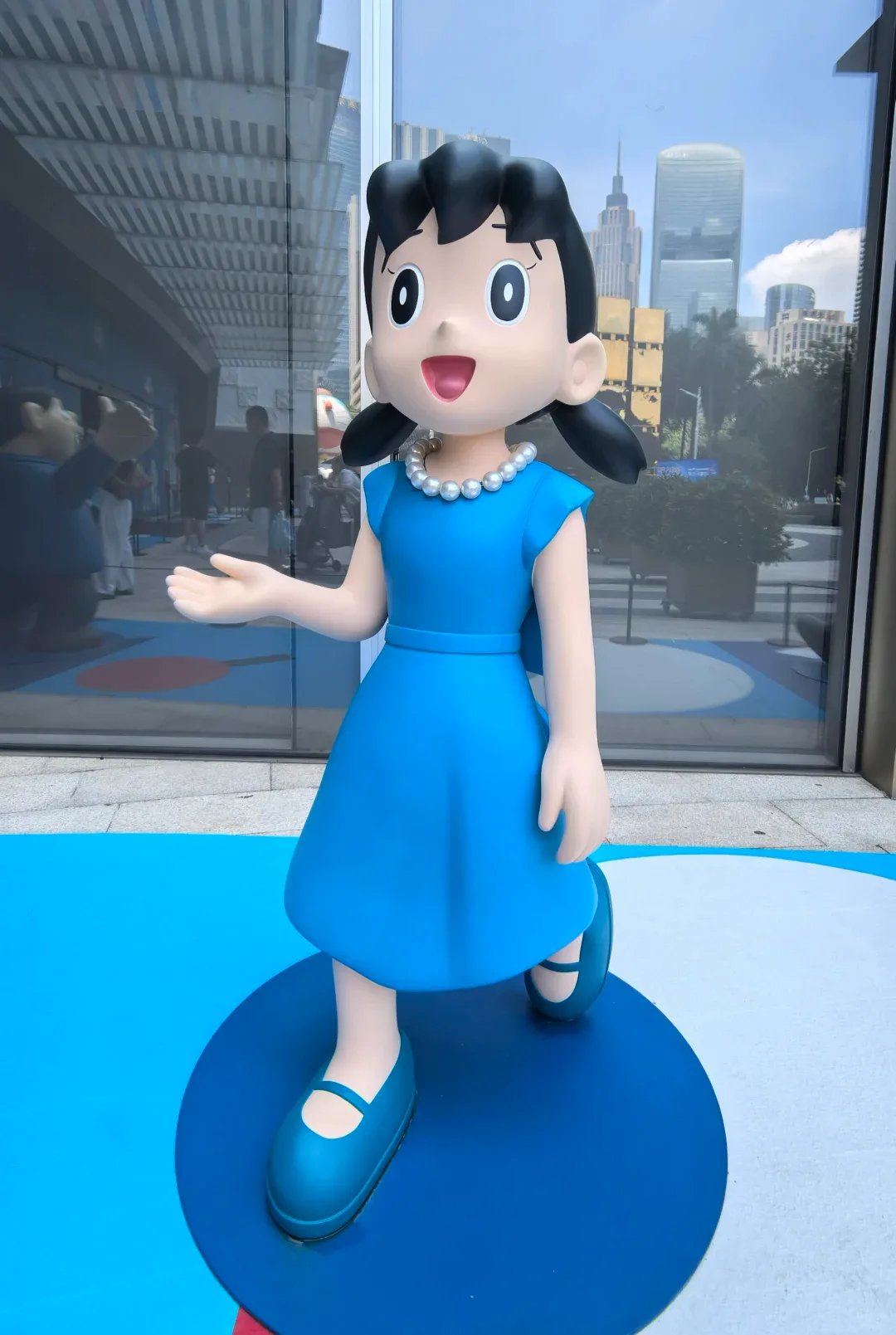 Life-Size Doraemon Friends Fiberglass Statue Set — Full Color, Weatherproof, Mall Grade, Custom Size — view 3