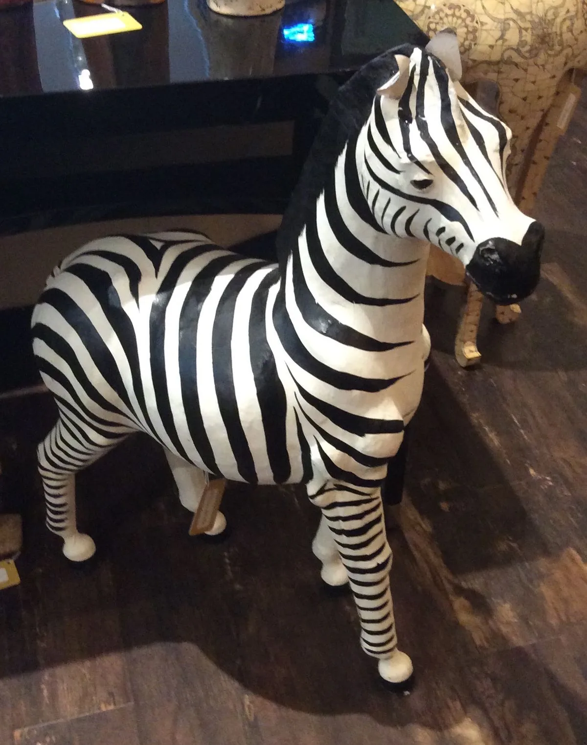 Life Size Fiberglass Zebra Sculpture for Commercial & Event Decor — view 5