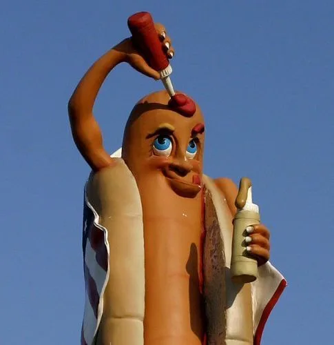 Life-Size Hot Dog Mascot Statue — view 5