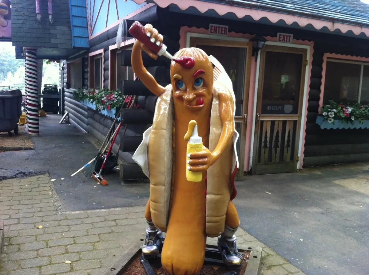 Life-Size Hot Dog Mascot Statue — view 4