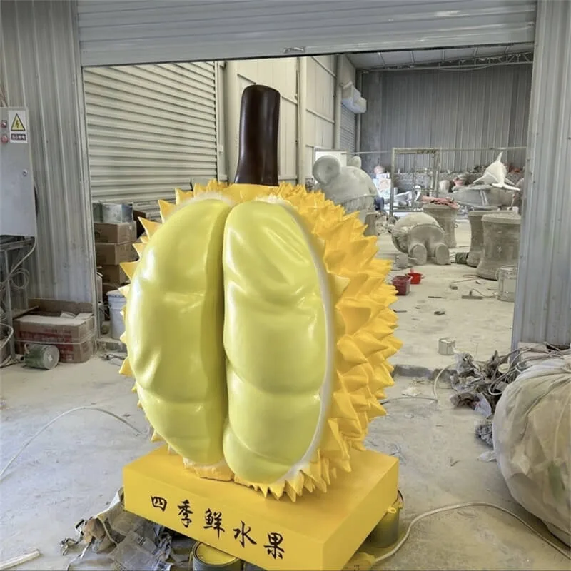 Light Up Durian Fiberglass Sculpture | Fruit Shop Night Market Photo Spot Outdoor Decor — view 4