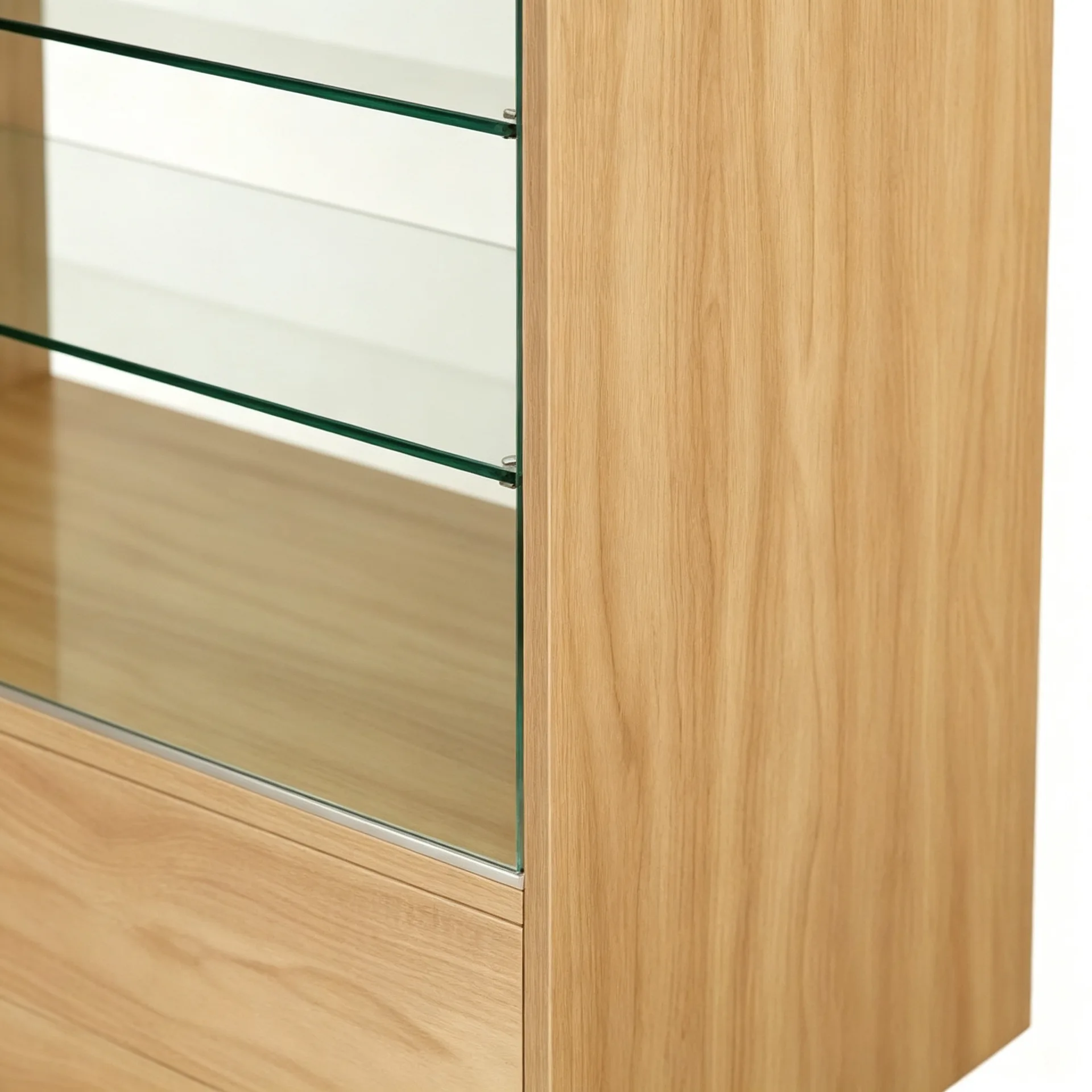 Light Wood Glass Display Counter for Retail Shop — view 4